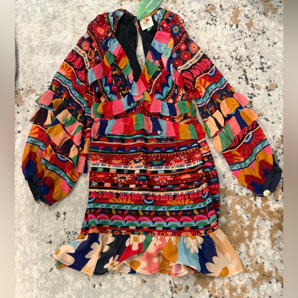FARM Rio Multicolor Floral Dress NWT